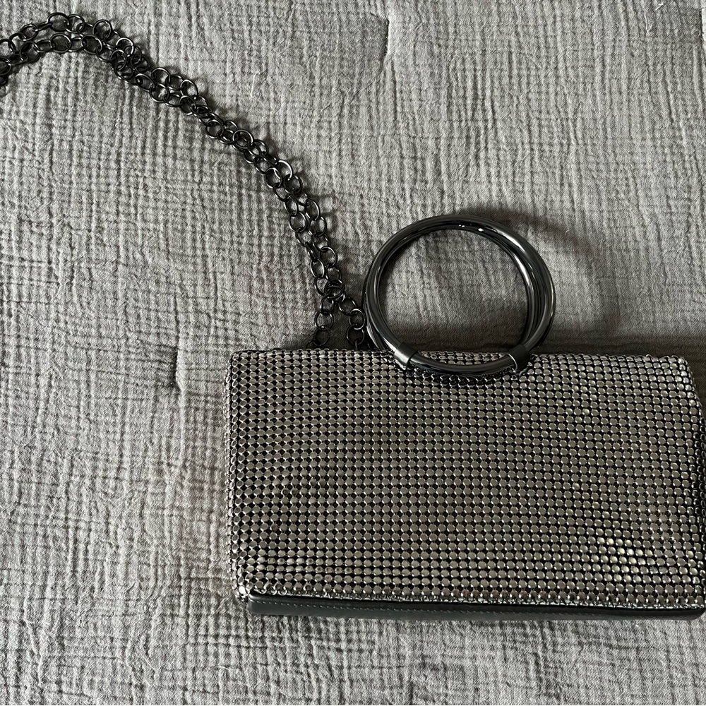 Whiting & Davis Metallic Silver Handbag